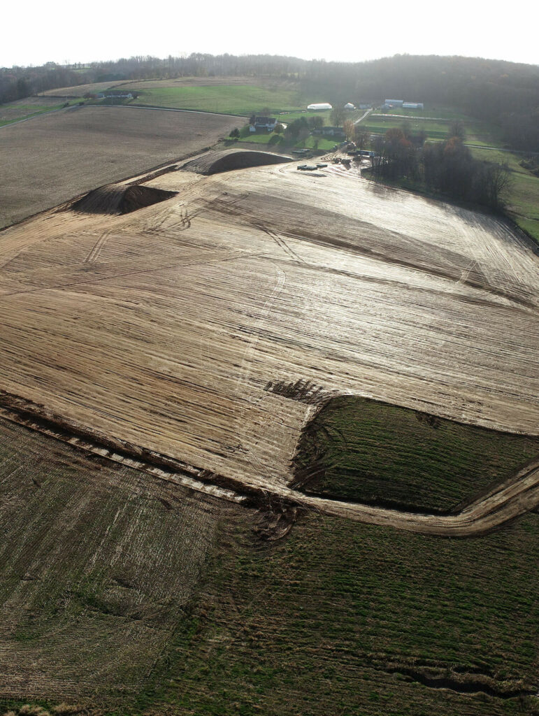 The finished plot of land excavated by CH+N for Creekside homes